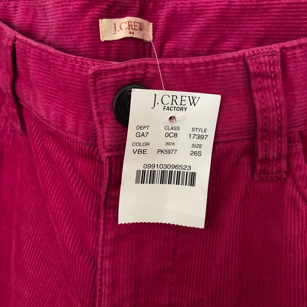 J.Crew Vintage Stretch Matchstick Pink Cords 26 - Picture 3 of 6